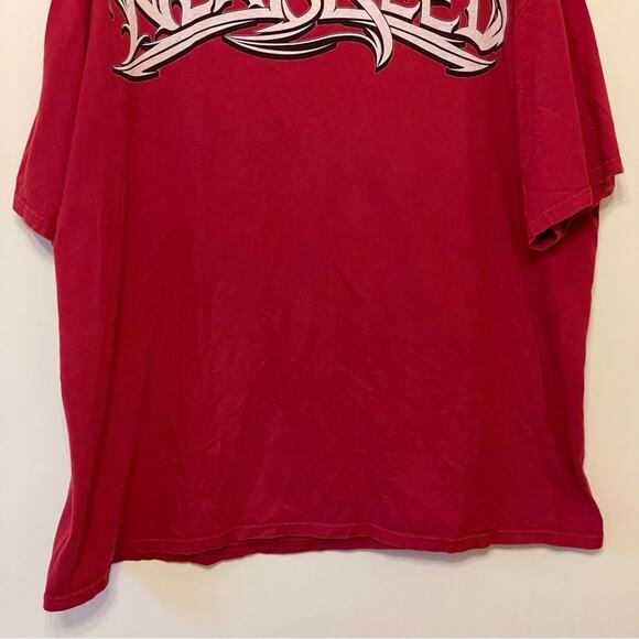 NEWBREED 2XL red cream biker short sleeve t-shirt casual punk motorcycle - Picture 7 of 8